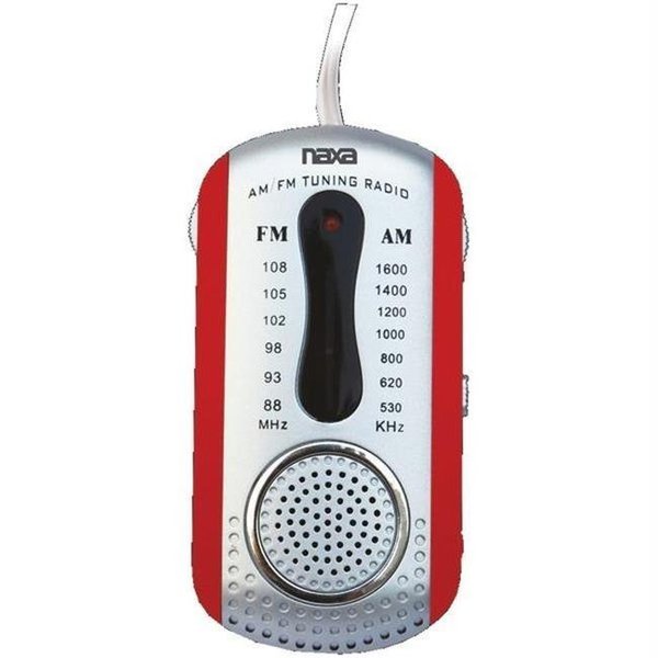Naxa Electronics Naxa NR721RD Am-fm Mini Pocket Radio With Speaker -red NR721RD